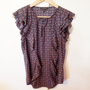 Banana Republic flutter cap sleeve blouse